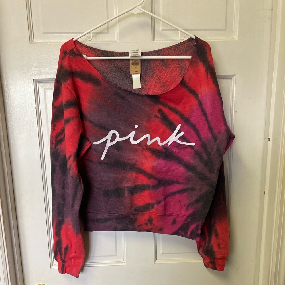 PINK Victoria’s Secret Supernova Cropped Sweatshirt NWT Large